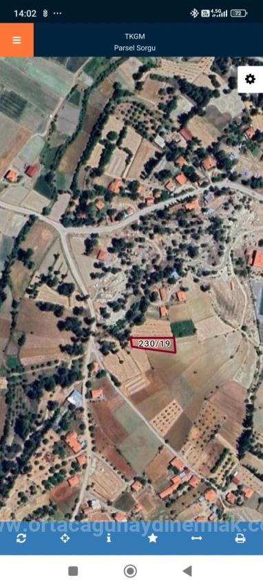 993 M² Grundstück Mit Einzeltitelurkunde Zum Verkauf In Denizli Çameli