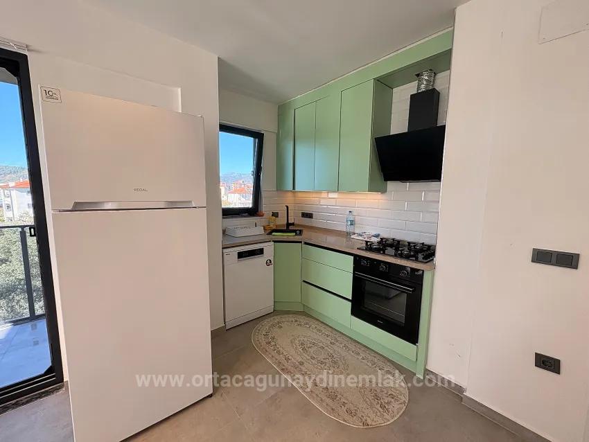 Ortaca Karaburun In Möbliertes 1+1 Apartment Modern Zu Verkaufen