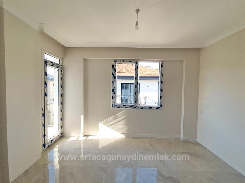 2+1 Brandneue Wohnung Mit Pool Zu Vermieten Im Stadtteil Bahçelievler, Ortaca, Muğla