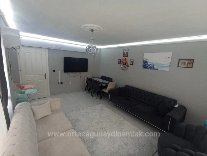 Closed Kitchen 2+1 Well-Keeped Flat For Sale In Ortaca Center