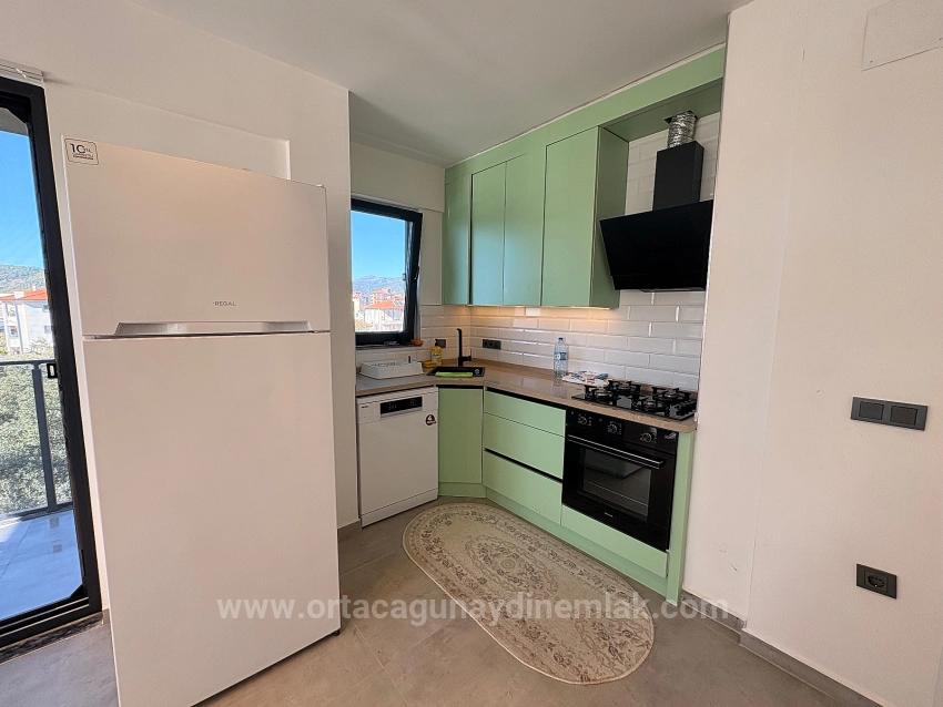 Fully Furnished 1+1 Apartment For Rent In Ortaca Karaburun Neighborhood.