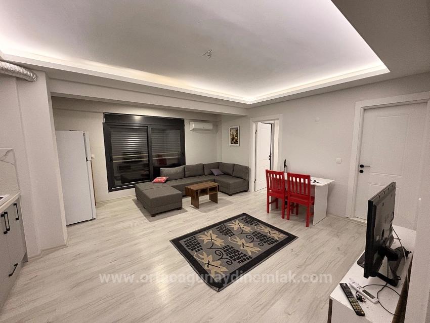 Fully Furnished 1+1 Apartment For Rent In Ortaca Karaburun Neighborhood.