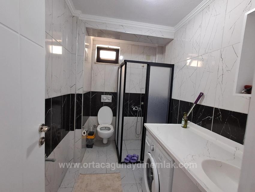 1+1 Furnished Apartment For Sale With Tourism Operation Certificate In Ortaca Karaburun