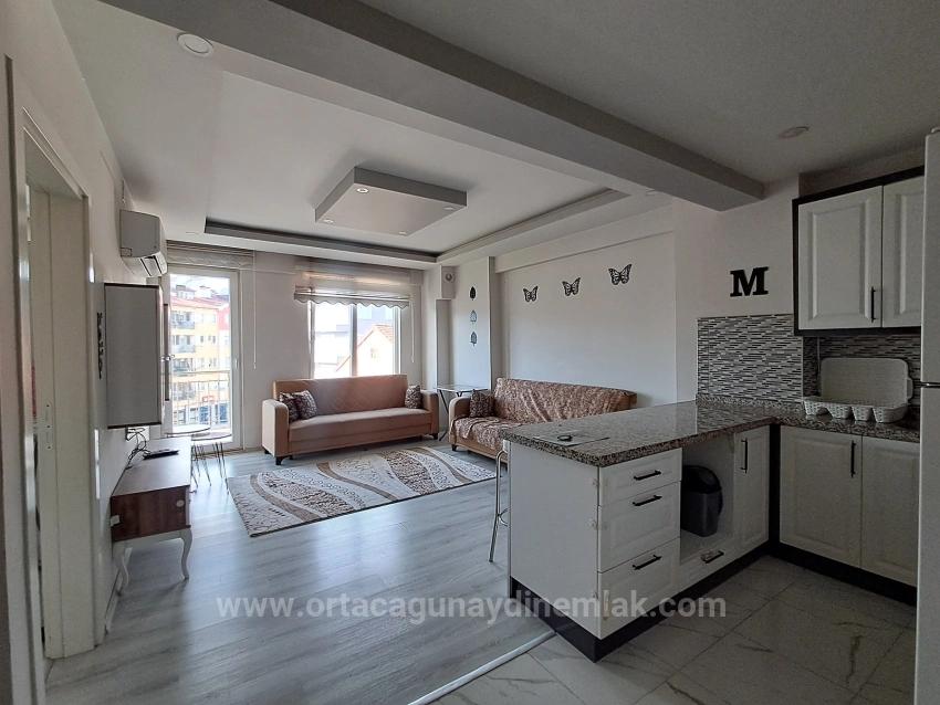 Spacious 1+1 Furnished Apartment For Rent In Ortaca City Center