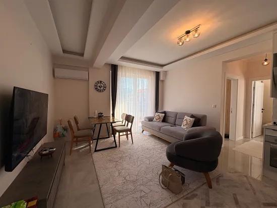 Apartment with pool 2+1 for sale In Ortaca Çaylı, title deed, mezzanine floor