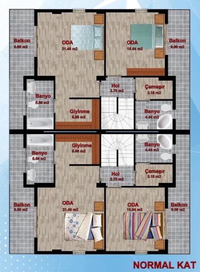Роскошная Вилла 3+1 Площадью 160 М² На Продажу В Ортаджа-Чайлы