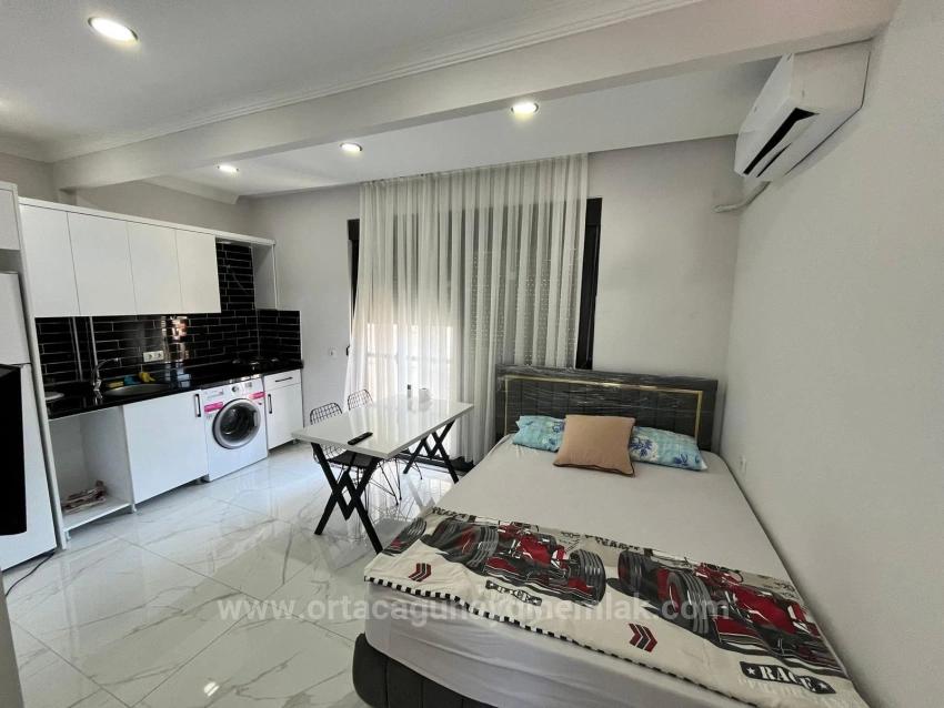 Antalya Sidede Eşyalı Havuzlu Satılık 1+0 Stüdyo Fırsat Daire