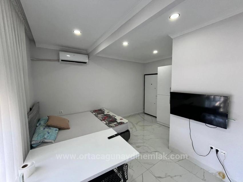 Antalya Sidede Eşyalı Havuzlu Satılık 1+0 Stüdyo Fırsat Daire