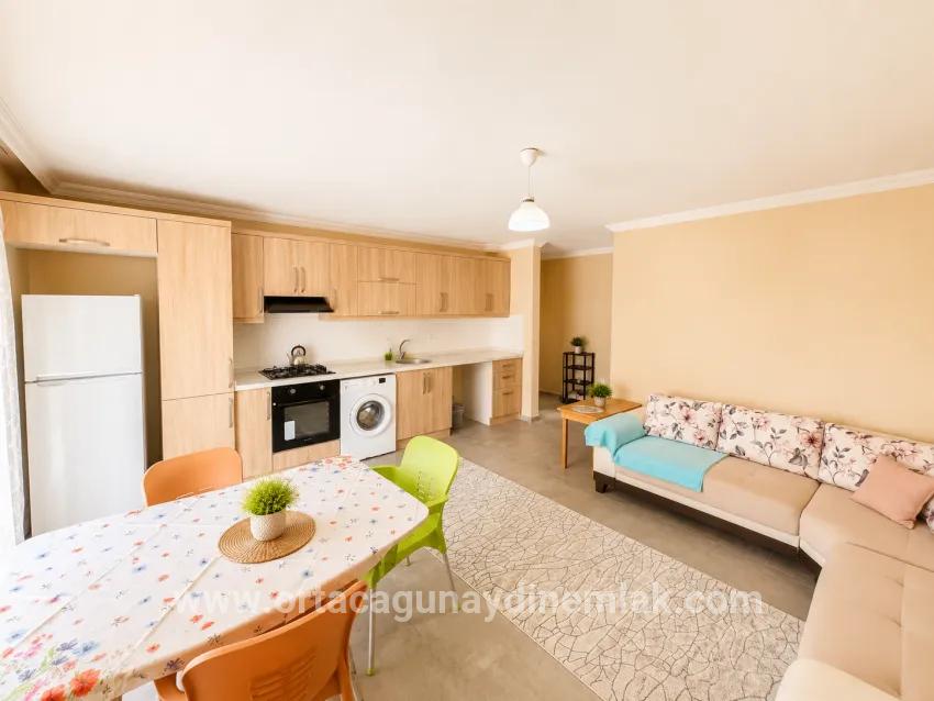 Ortaca Karaburun da full eşyalı kiralık 1+1 daire
